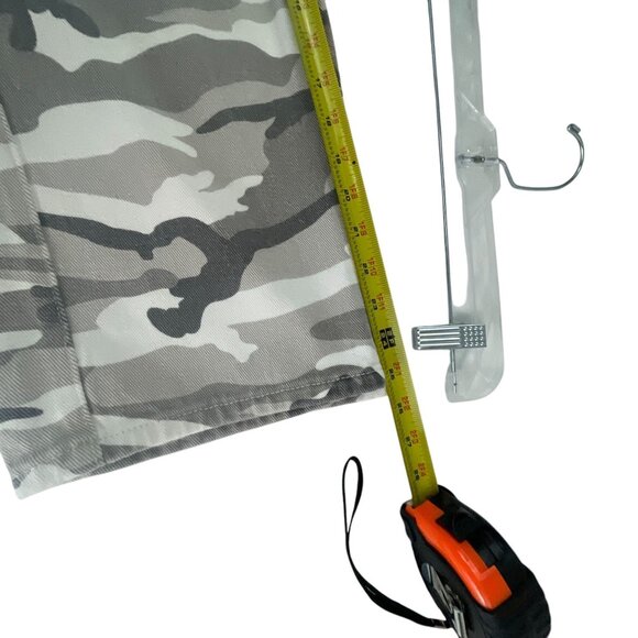 Women's Camo Cargo Pants XS Adjustable Waist Gray White Cotton Blend Streetwear - Picture 9 of 10